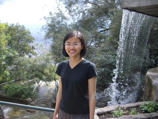 Ana by the "waterfall"