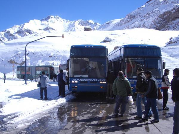 Switching buses in the snow