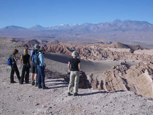 Our tour group overlooking Valle de la Muerte (Death Valley)