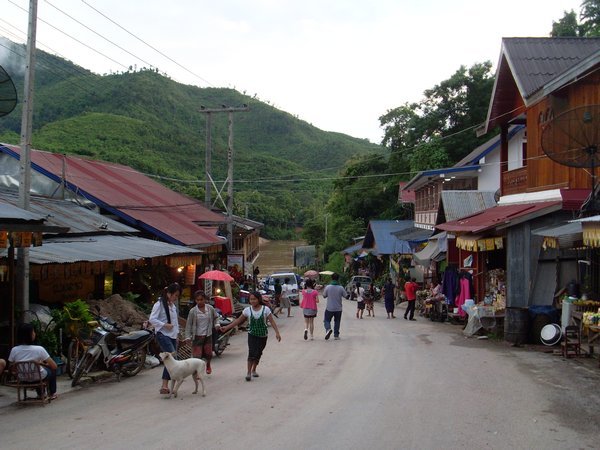 the town on our boat trip to luang