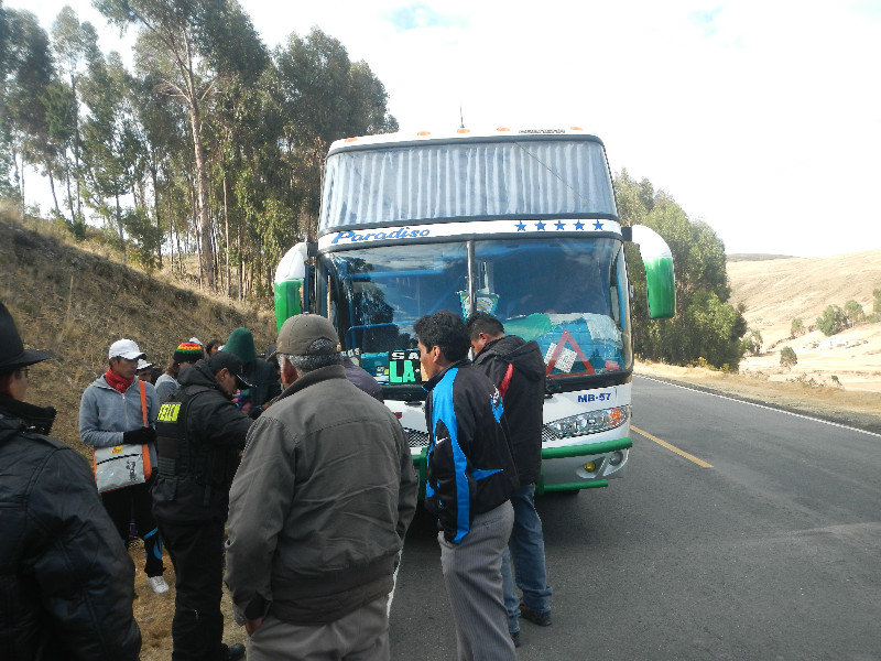Police stop on the way to La Paz