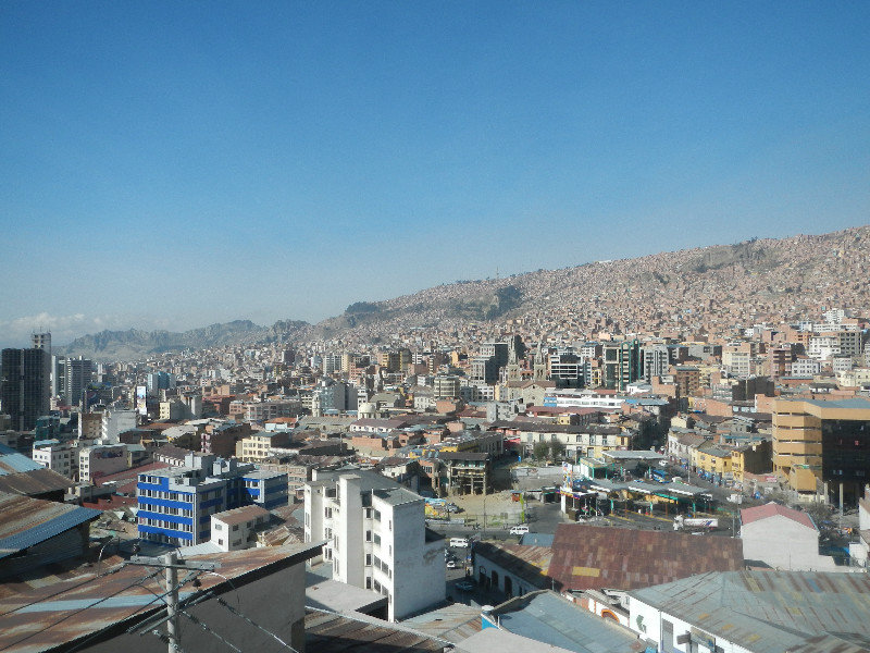 La Paz view from Hostal Perla Negra