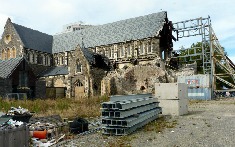 Demolished Christchurch Cathedral