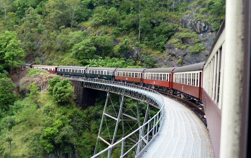 Kuranda Railway Crossing a Bridge