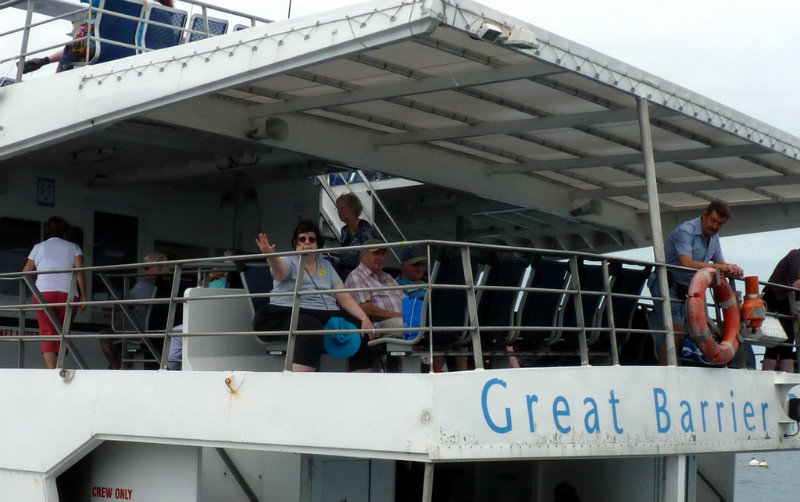 Janet on Catamaran