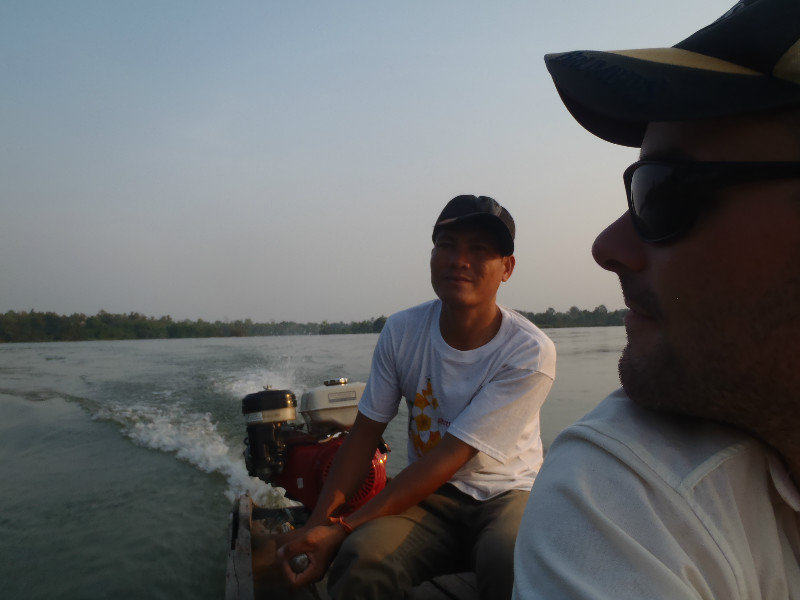 Mr Bounhom, owner of our bungalows and experienced navigator through the rapids and rocks