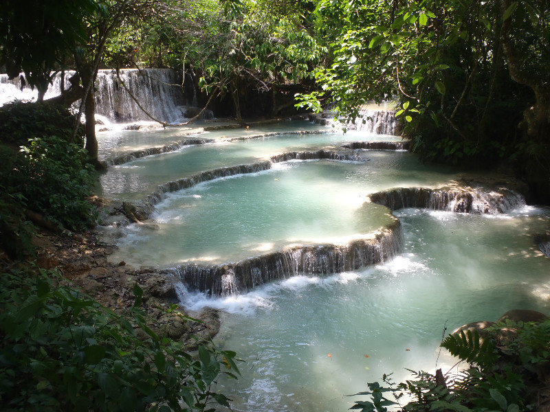 Beautiful waterfall pools 30 mins from Luang Prabang.