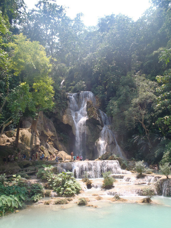 Kuang Si Falls - the first properly cold water we've swum in! 