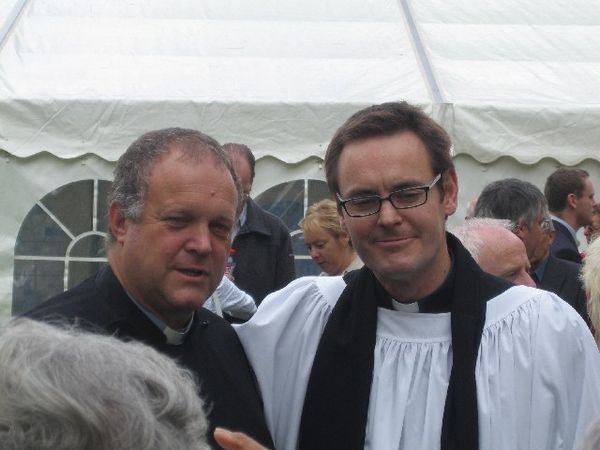 David Williams, Vicar of Christ Church, with Paul Ashman