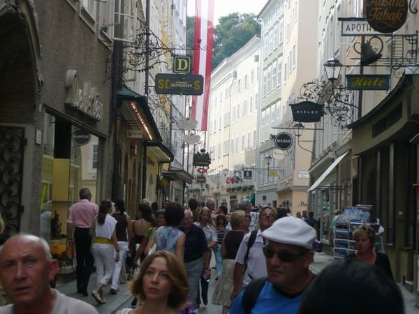 Getreidegasse - not to be missed, apparently!