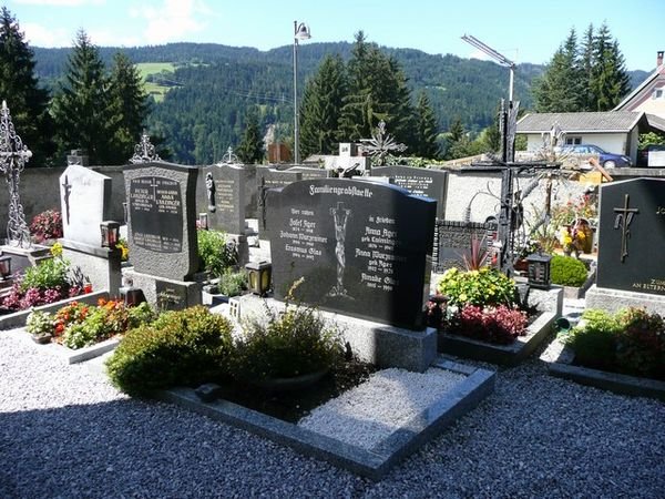 Ornate gravestones...
