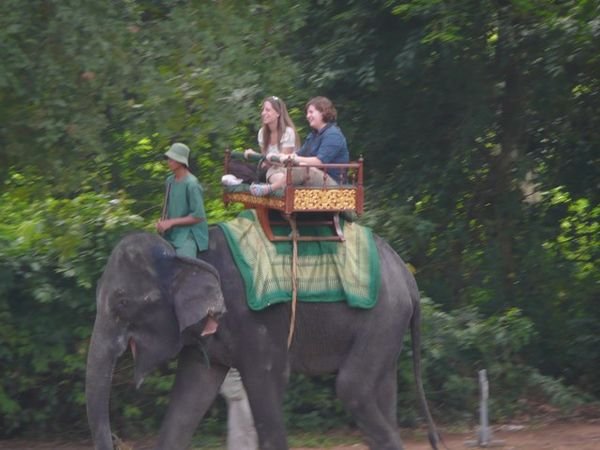 Danoushka and Christine on their elephant