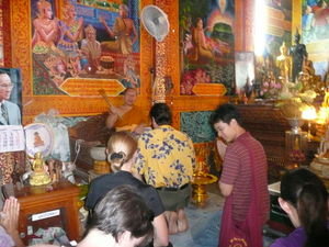 Some (men only) get a Buddhist blessing