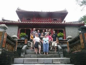 (most of the) group in front of Minh Mang's tomb