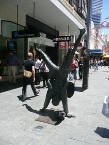 One of many statues in the city
