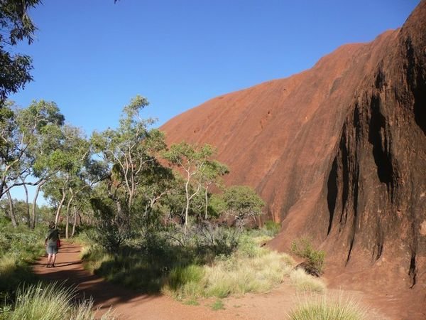 Walking round Uluru