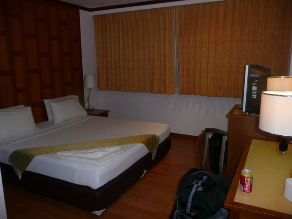 My first night's hotel room
