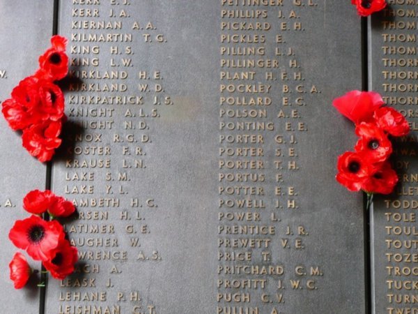 Part of the Roll of Honour