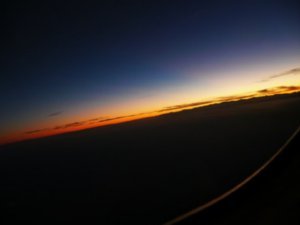 Sun goes down from the plane!