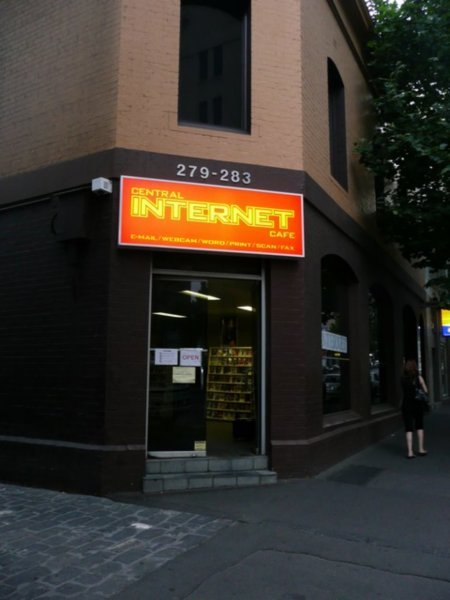 Internet cafe (10 hours spent here)