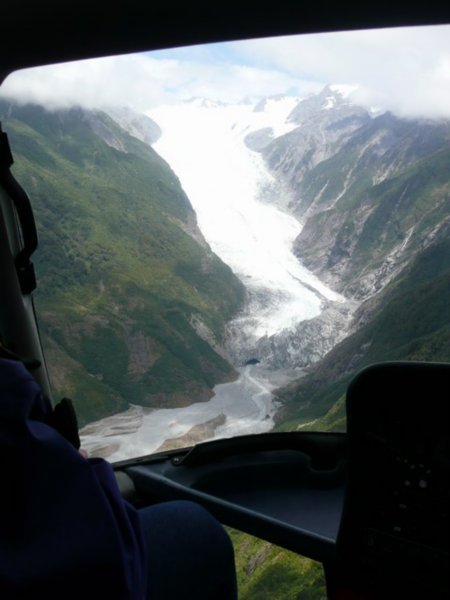 The Franz Josef Glacier from helicopter
