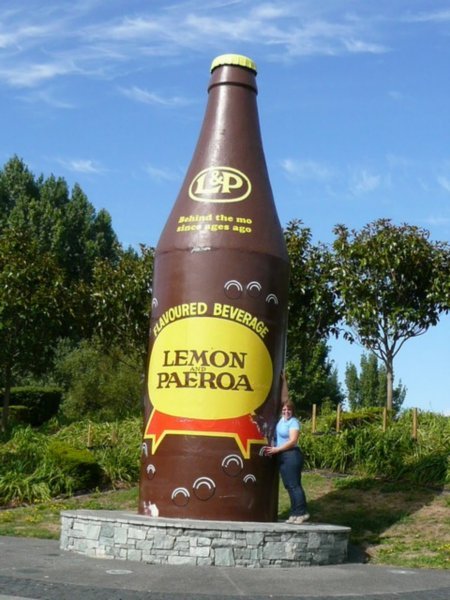 Lemon and Peroa drink in Peroa - apparently most Kiwi's have 'this' shot!