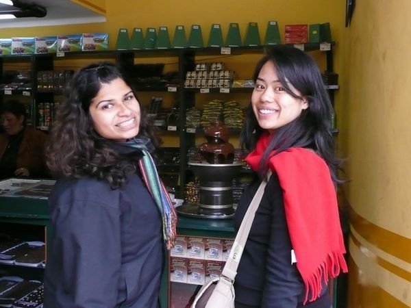 Shilpa and Linda in the next shop