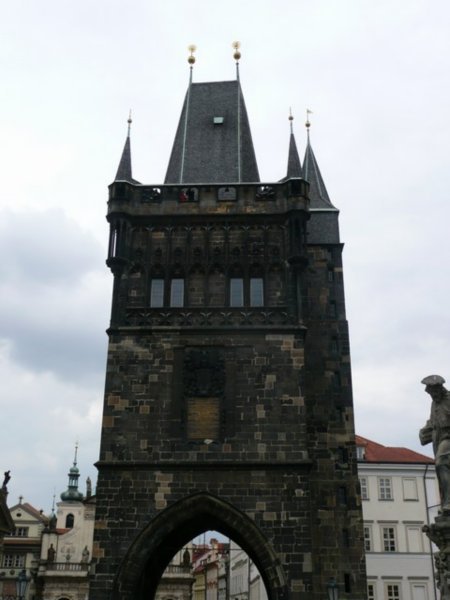 The famous end of Charles Bridge