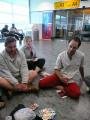 Uno at the airport - passed the time very effectively!