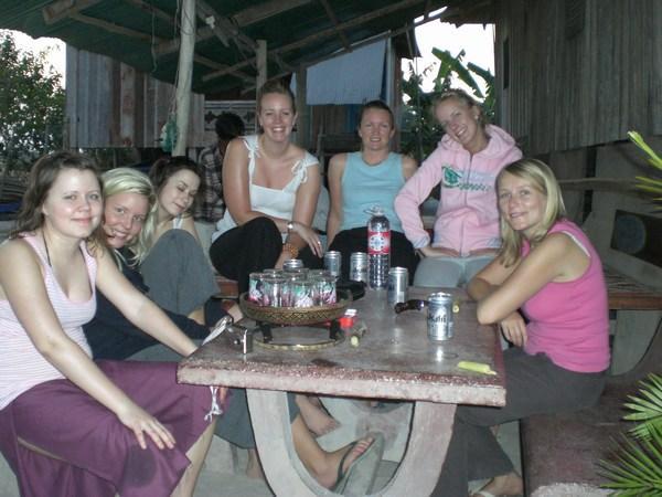 the girls at the homestay village, just relaxing