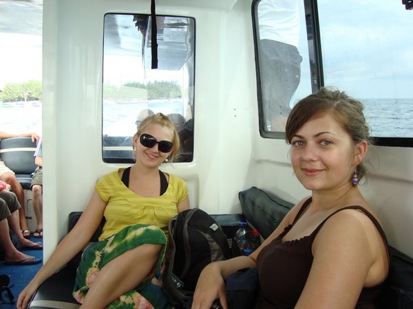 On a fast boat to Kuta