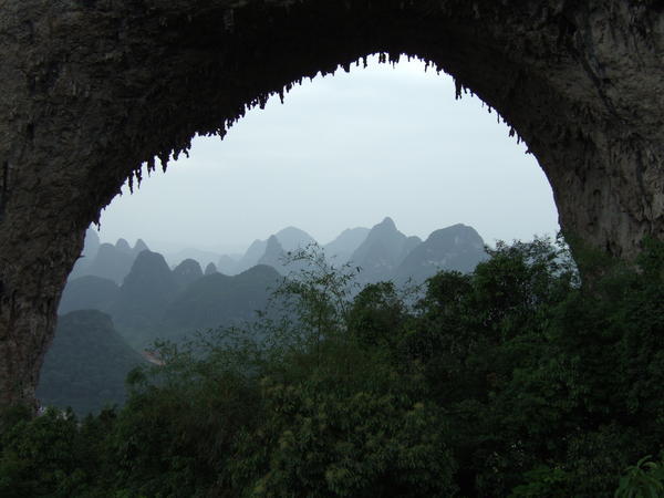 The view through Moon Hill arch
