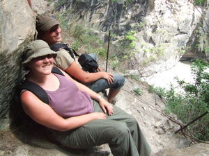 Chrissie and Anya on a rest