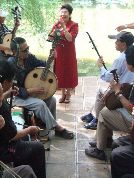 Singing in the park