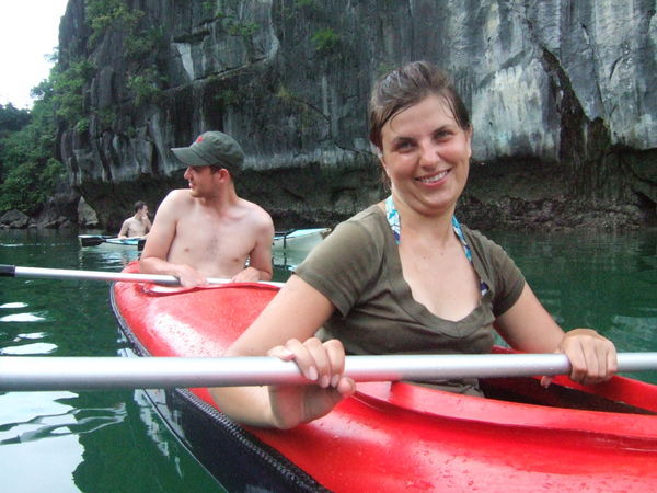 Anja in the kayak