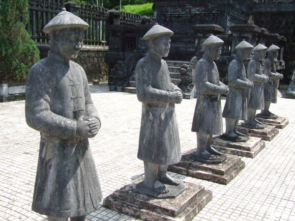 Warriors guarding Khai Dinh's tomb