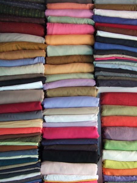 Piles of fabric