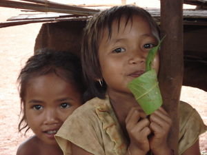 local kids from the minority village