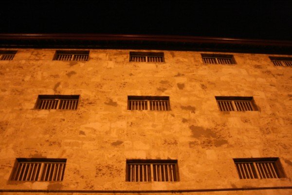 Freo prison at night