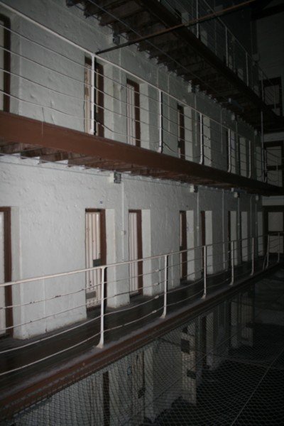 Inside the cell block