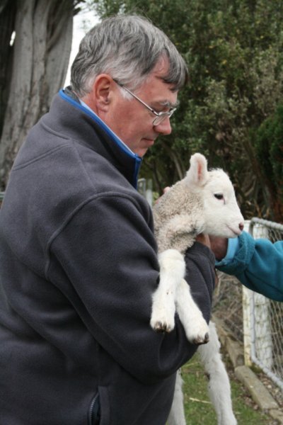 Dad and his lamb
