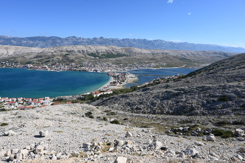 View to Pag town