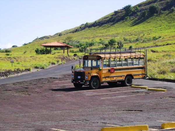 it's a miracle that our bus made it up the steep road to the volcano
