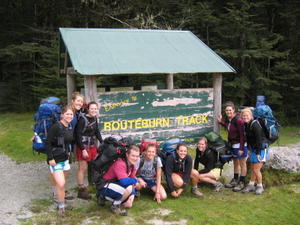 at the start of the trail