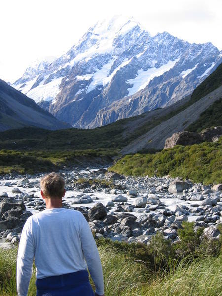 our first hike up to the glacier at the base of Mt. Cook
