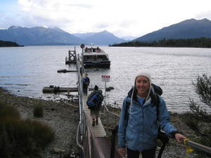 the boat that took us across Lake Te Anau to the start of the Milford Track