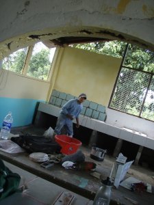the kitchen for the school that we worked on