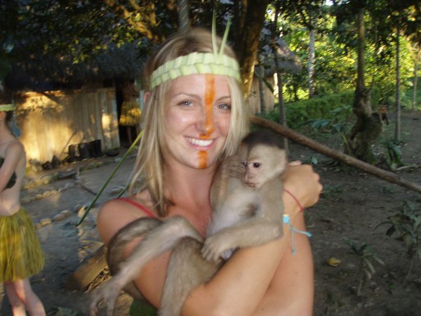 Amanda and her favorite monkey