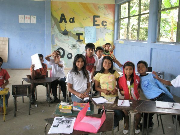 a classroom in the school