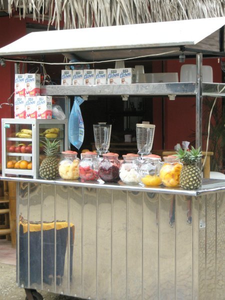 smoothies stands that lined the streets